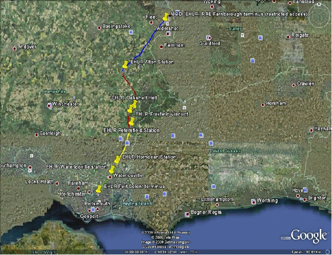 East Hants Light Railway - route map